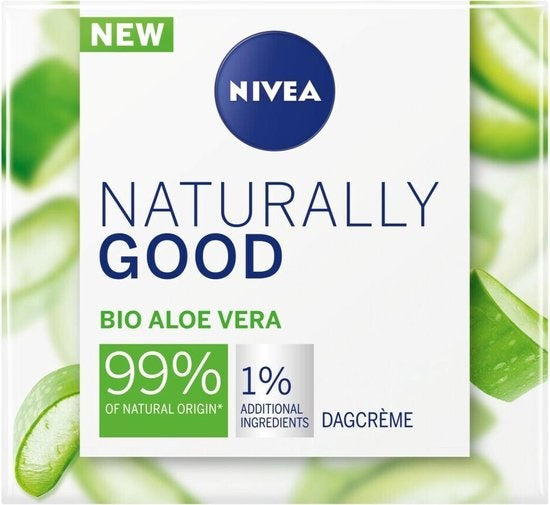 Nivea Naturally Good Day Cream - 50 ml - with Organic Aloe Vera - Packaging damaged