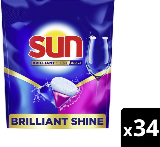 Sun Brilliant Shine All-in 1 Dishwasher Capsules 16 pieces