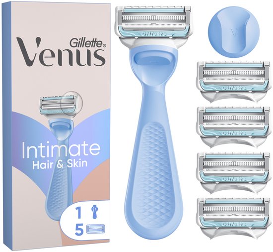 Gillette Venus Intimate voor de intieme zone Scheersysteem - 1 Handvat + 5 Scheermesjes - beschadigde verpakking