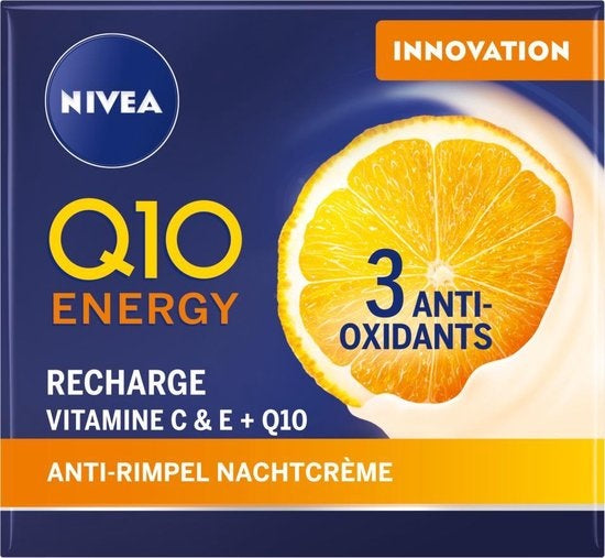 NIVEA Q10plusC Energy Vitamine C & E + Q10 Nachtcrème - 50ml - Verpakking beschadigd