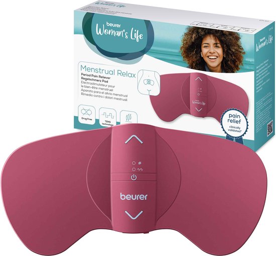 Beurer EM 50 Menstrual Relax – Menstruatie & endometriose pijnverlichting - TENS en Warmte 43°C – Menstruatie warmteband - Verpakking beschadigd
