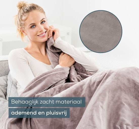 Beurer HD 75 Heizdecke – Test: sehr gut – 180 x 130 cm – 6 Heizstufen – Luxus-Heizdecke – Taupe – Beschädigte Verpackung