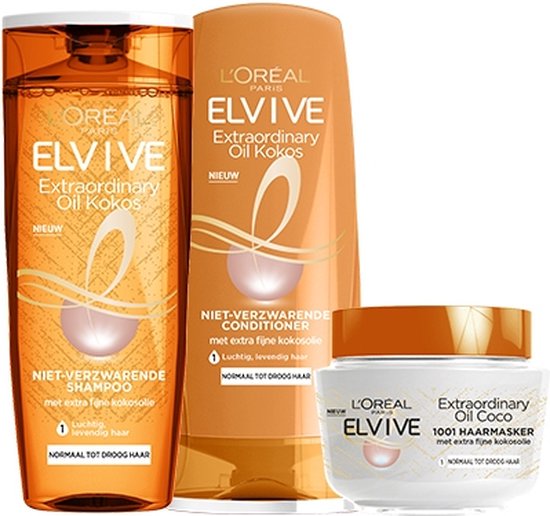 L'Oréal Paris Elvive Extraordinary Oil Haarmasker - 300 ml - Fijne Kokosolie