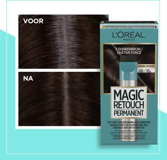 L'Oréal Paris Magic Retouch Permanent 3 - Dunkelbraun - Permanente Haarfarbe - Verpackung beschädigt