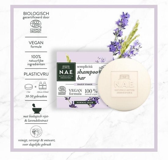 NAE Simplicity Shampoo Bar Täglicher Gebrauch – Normales Haar