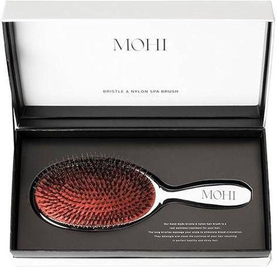 MOHI – Spa-Bürste aus Borsten und Nylon – Platinum Edition | Anti-Tangle-Haarbürste – Verpackung beschädigt