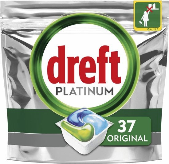 Dishwashing detergent - Dreft Platinum All In One Dishwasher capsules Regular 37 pieces