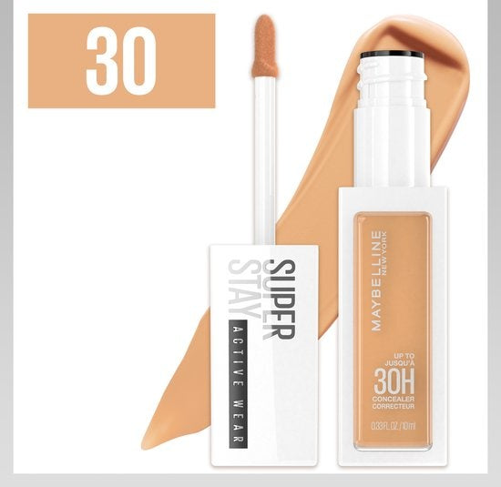 Maybelline New York - SuperStay 30H Active Wear Concealer - 30 Honey - Langhoudende Volledig Dekkende Concealer met Matte Finish - 10 ml