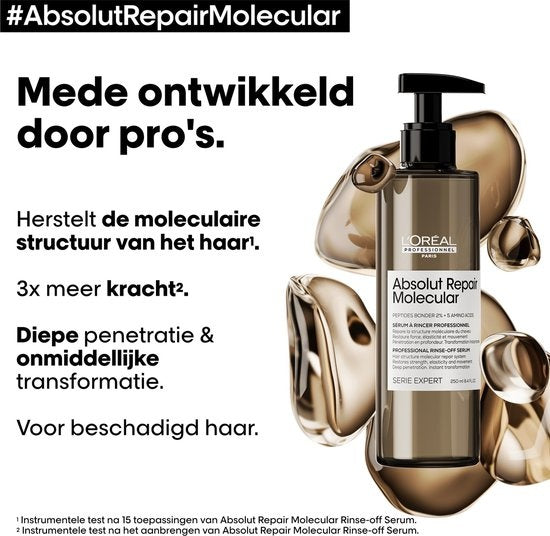 L'Oréal Professionnel Absolut Repair Molecular Rinse-off Serum Für strapaziertes Haar 250 ml