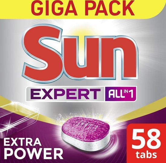 Sun Expert All-in-1 Dishwasher Tablets Extra Power - 58 tablets