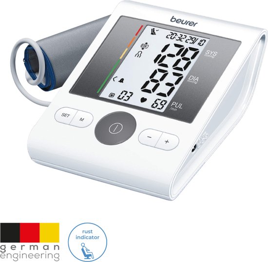 Beurer BM 28 Blood pressure monitor upper arm - Recommended and known by the Heart Foundation - Rest indicator - Cuff position control - Cuff 22 to 42 cm - Damaged packaging