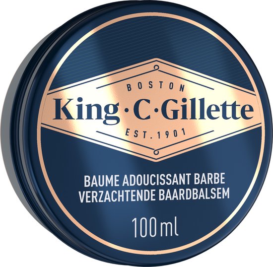 King C. Gillette Balsem - Voor Een Zachte Baard - Voor Mannen - 100 ml - beschadigde verpakking - deuk in het blik