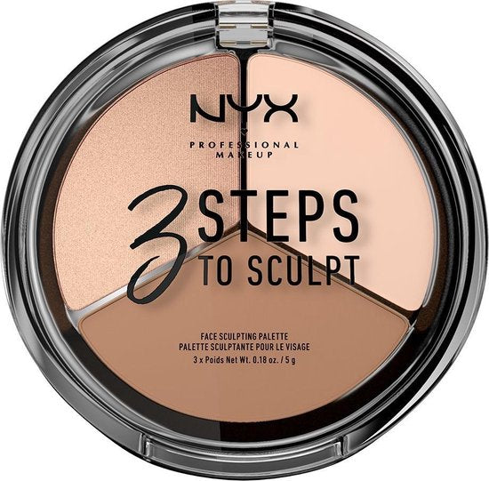 NYX Professional Makeup 3 Steps To Sculpt – Fair – Kontur &amp; Highlight – 3 x 5 g