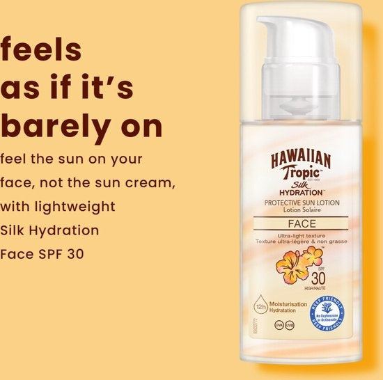 Hawaiian Tropic Silk Hydration Air Soft Face - SPF30 - 50ml - 1 stuk