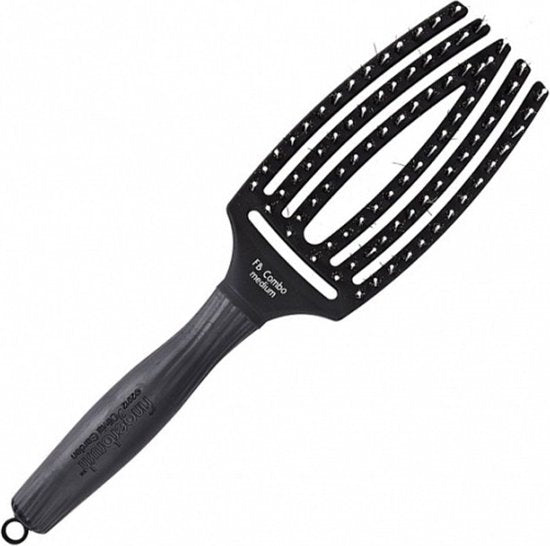 Olivia Garden Haarborstel - Fingerbrush M - Olivia Garden - Zwart - Verpakking beschadigd
