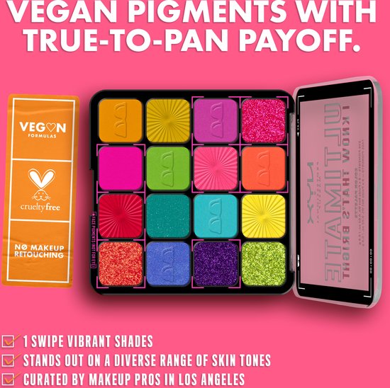 NYX Professional Makeup Ultimate Shadow Palette – I Know That's Bright – Lidschattenpalette