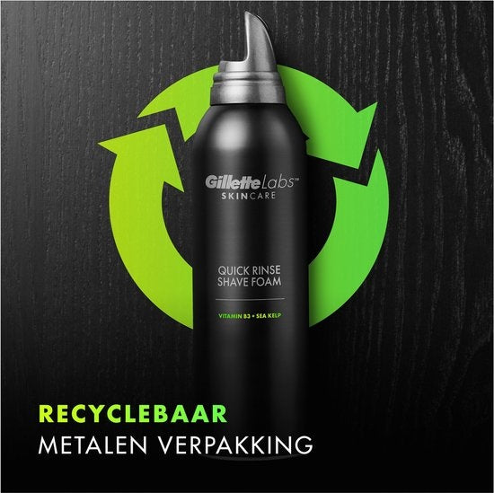 GilletteLabs Quick Rinse Leichter Rasierschaum – von Gillette für Männer – 240 ml – Kappe fehlt