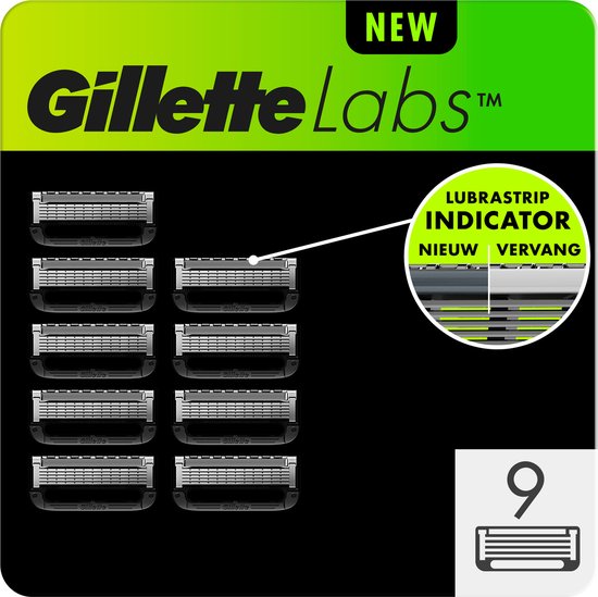 GilletteLabs - 9 Scheermesjes Van Gillette- Verpakking beschadigd