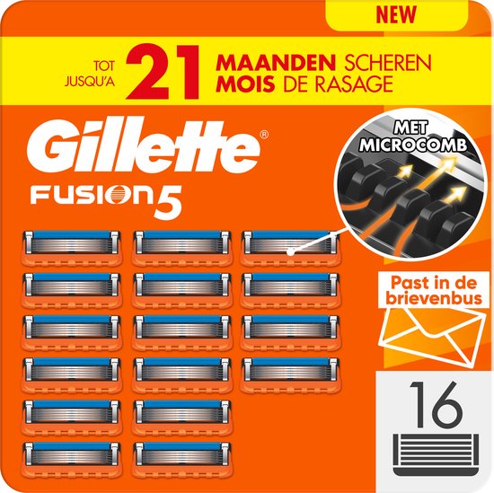 Gillette Fusion5 Men's Razor Blades - Pack of 16 - Damaged Packaging