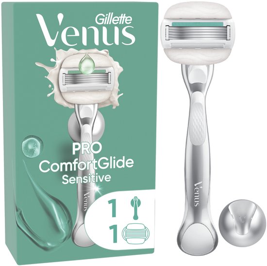 Gillette Venus Pro ComfortGlide Sensitive Scheersysteem - 1 Handvat + 1 Scheermesje- beschadigde verpakking