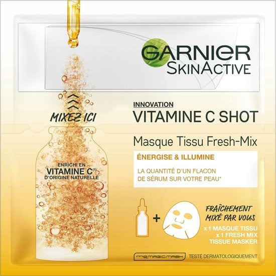 Garnier Skinactive Fresh Mix Tissue-Gesichtsmasken – Vitamin C