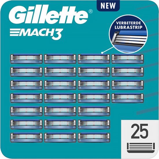 Gillette Mach 3 - Scheermesjes - 25 stuks - Verpakking beschadigd