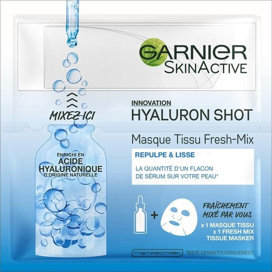 Garnier Face Fresh Mix Tissue-Gesichtsmaske – Hyaluron Shot