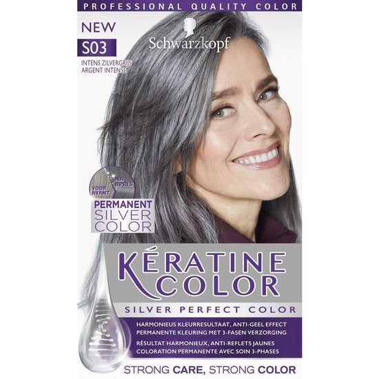 Schwarzkopf Keratine color silver - S03 - Platinum Grijs - haarverf