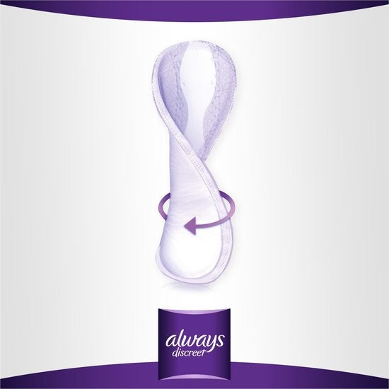 Always Discreet Long Plus Panty Liners for Urinary Incontinence - Value Pack 4 x 24 Pieces - Packaging damaged