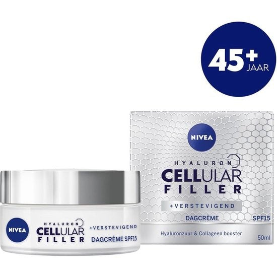 NIVEA CELLular Anti Age 45+ - Dagcrème - Anti-Rimpel SPF 15 - 50 ml - Verpakking beschadigd