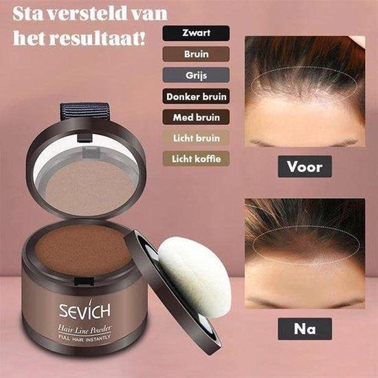 Sevich Hair Powder for Hairline and Crown - Medium Brown Hair Fibers - Packaging damaged