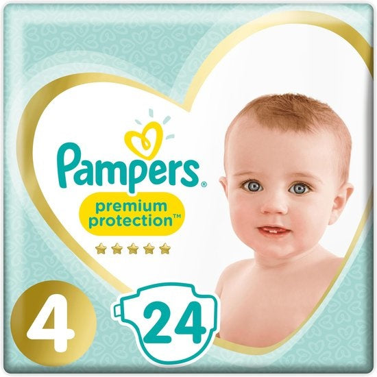 Pampers Premium Protection - Size 4 (Maxi) 9-14 kg - 24 Pieces - Diapers