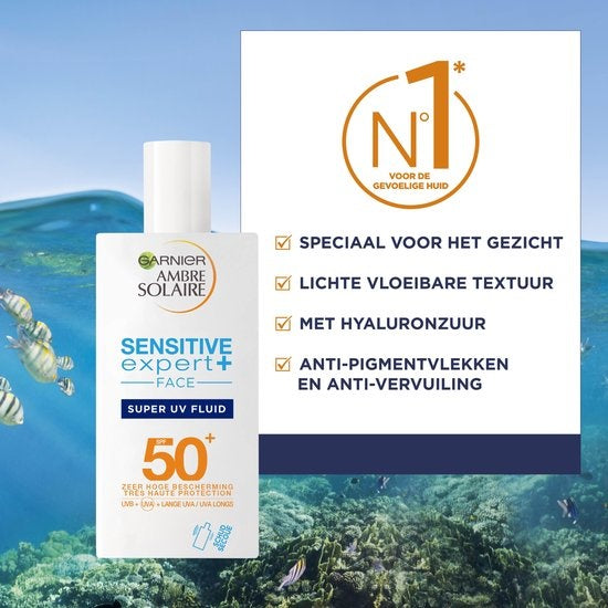 Garnier Ambre Solaire Sensitive Expert+ – LSF 50+ – 40 ml – Verpackung beschädigt