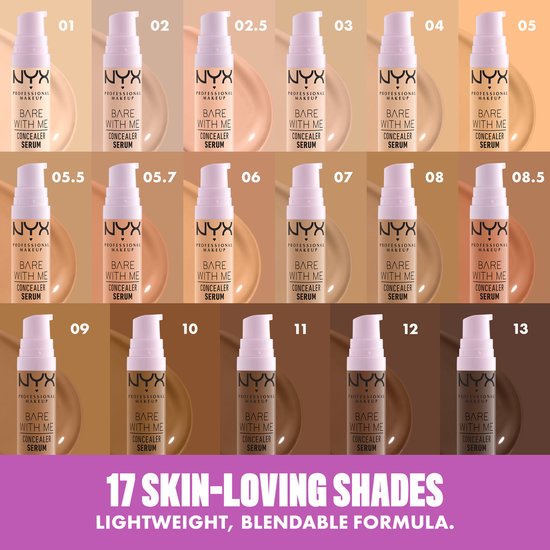 Nyx Professional Makeup Bare With Me Concealer Serum - Vanilla - Concealer - Zeer licht