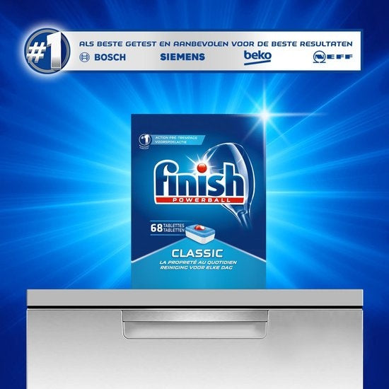 Finish Classic Regular Dishwasher Tablets - Quarter Pack - 100 Pieces - Packaging damaged