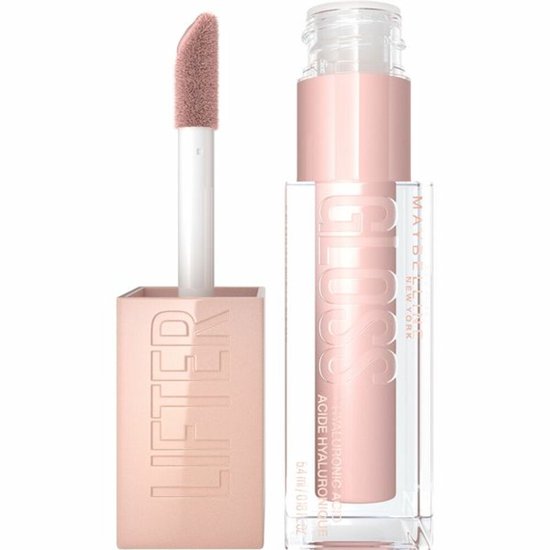 Maybelline New York - Lifter Gloss Lipgloss - 2 Ice - Glanzende Lipgloss - Verrijkt met hyaluronzuur - 5,4 ml