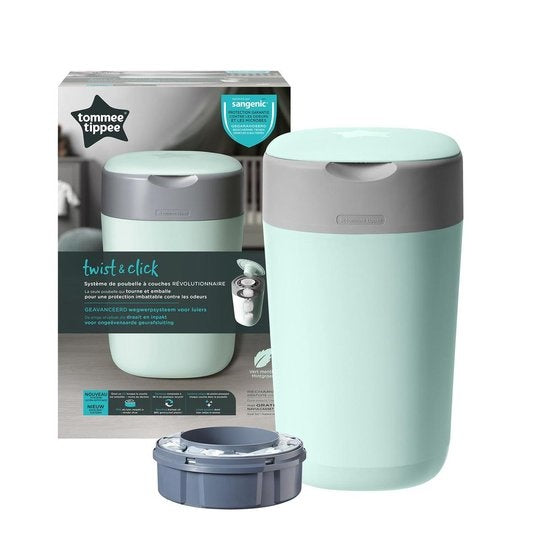 Tommee Tippee Twist &amp; Click Windeleimer – Sangenic Tec – Grün – Verpackung beschädigt