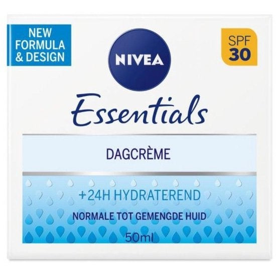 NIVEA Essentials Feuchtigkeitsspendende Tagescreme – LSF 30 – 50 ml