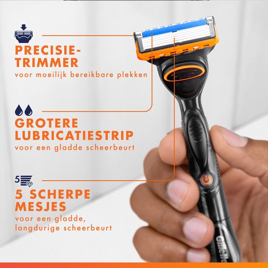 Gillette Fusion5 Power voor Mannen - 1 Gillette Handvat + 12 Scheermesjes- Verpakking beschadigd