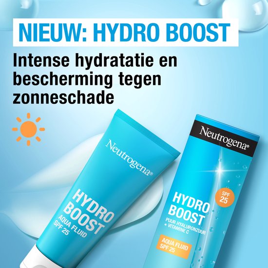 Neutrogena® Hydro Boost Aqua Fluid SPF 25 - dagcrème - ultralichte hydratatie en bescherming tegen zonneschade - 1 x 50 ml , Beschadigde verpakking