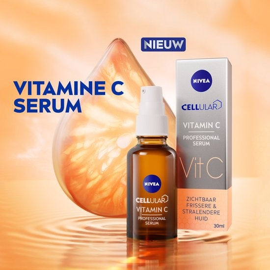 NIVEA Cellular Professional Serum Gezicht - Gezichtsserum met Vitamine C - 30ml - Verpakking beschadigd