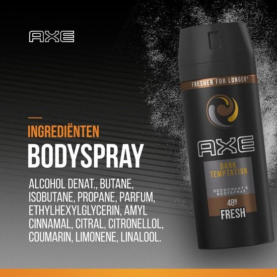 Axe Dark Temptation – Körperspray, Deodorant, Duschgel und luxuriöser Kulturbeutel – Geschenkset