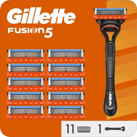 Gillette Fusion5 - 1 Razor For Men - 11 Razor Blades - Letterbox Packaging - Packaging Damaged