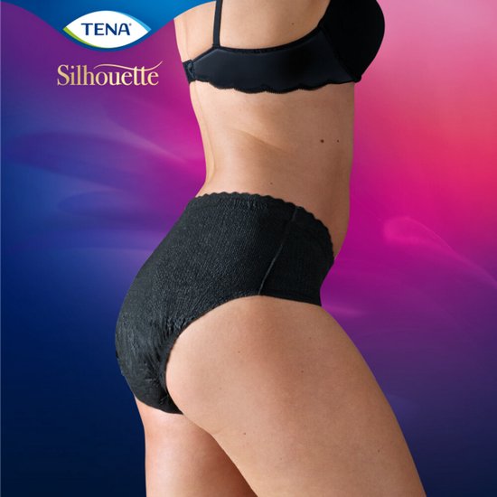 TENA Pants Silhouette Plus Black Low Waist L 10 Stück