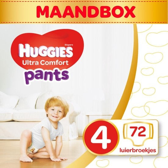 Huggies Ultra Comfort Pants - Diaper Pants Size 4 - 9 to 14 kg - 72 pieces