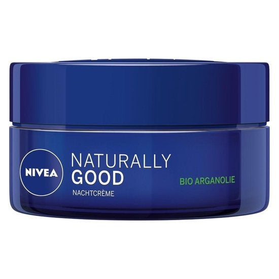 NIVEA Naturally Good Night Cream – 50 ml – mit Bio-Arganöl