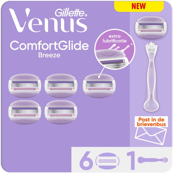 Gillette Venus Comfortglide Breeze – 1 Rasierer – 6 Rasierklingen – Beschädigte Verpackung