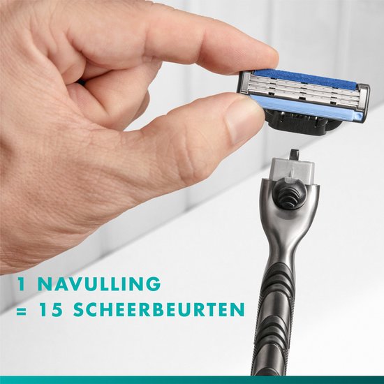 Gillette Mach3 Base Scheermesjes Voor Mannen - 28 Gillette Navulmesjes - Verpakking beschadigd