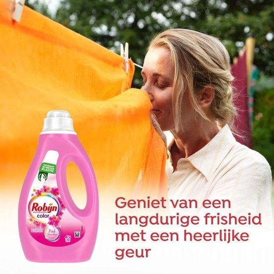 Robijn Vloeibaar Wasmiddel Pink Sensation Color 1 liter - Verpakking beschadigd