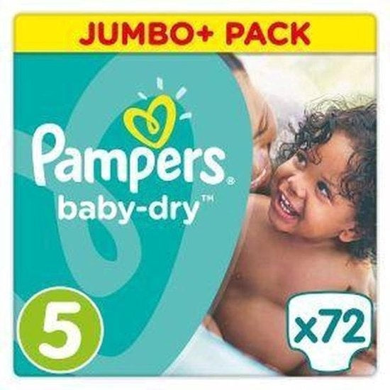 Pampers Baby Dry Diapers Size 5 (11-23 kg) 72 pieces - Packaging damaged